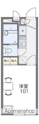 レオパレスサンブロード[1K/19.87m2]の間取図