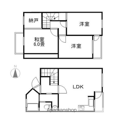 長野県長野市大字西長野往生地[3LDK/72.46m2]の間取図