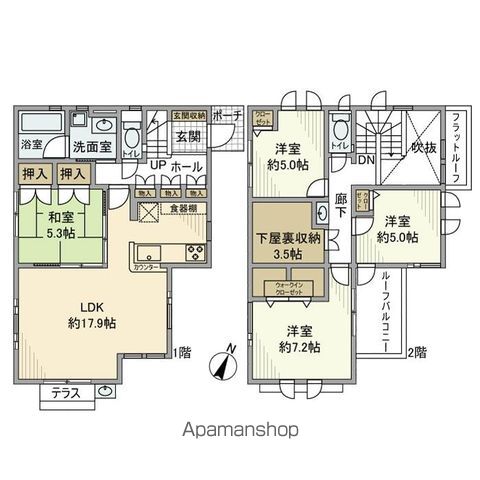 【小仲台戸建の間取り】