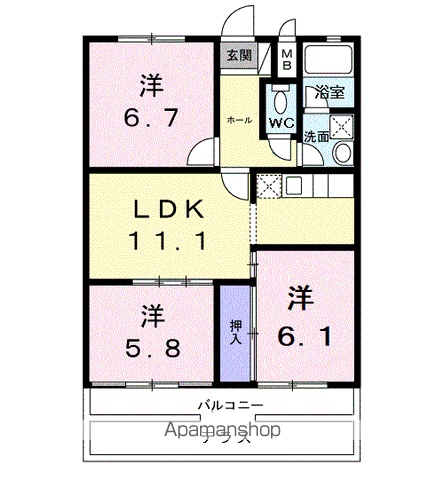 NORTH LANDIIの間取り写真