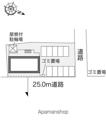レオパレスＷＩＬＬ[1K/19.87m2]の配置図