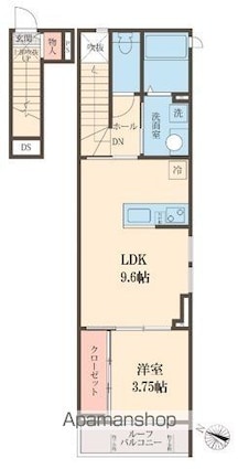 東京都文京区小日向４丁目[1LDK/36.64m2]の間取図