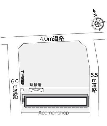 レオパレスグリーンビレッジ[1K/19.87m2]の配置図