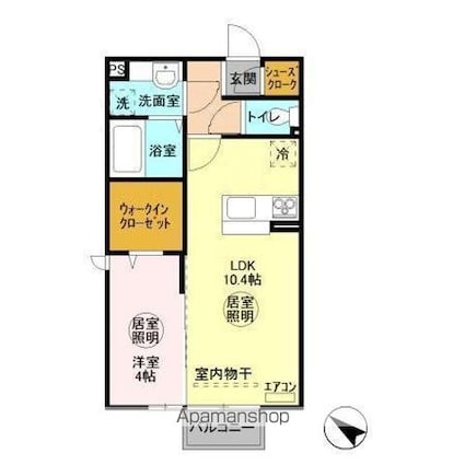 ラ・トゥール　一番館[1LDK/38.03m2]の間取図