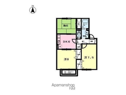 コーポラスフジムラ[3DK/61.82m2]の間取図