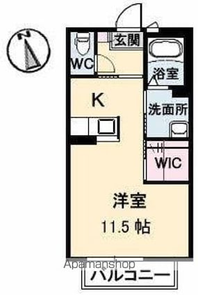 ディアス西宝町[1R/30.24m2]の間取図