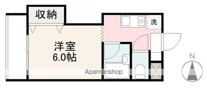 アカデミーハイツⅡ[1K/23.97m2]の間取図