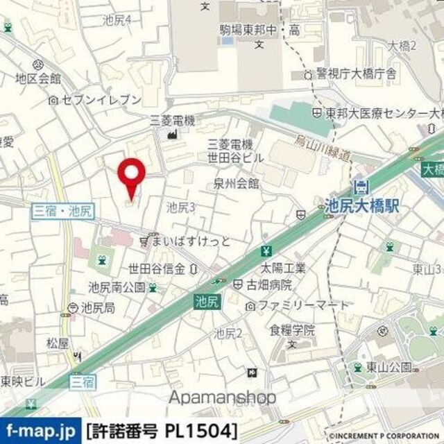 スカイコート池尻[1R/15m2]の周辺