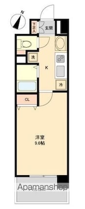 レジディア榴岡公園[1K/27.22m2]の間取図