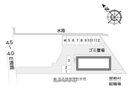 レオパレス拓陽[1K/23.18m2]の配置図