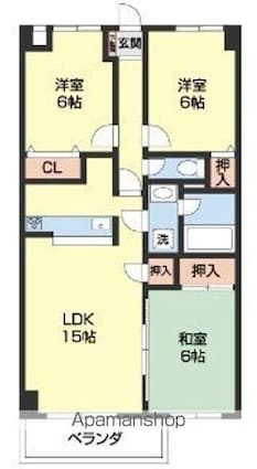 和歌山県和歌山市狐島[3LDK/61.61m2]の間取図