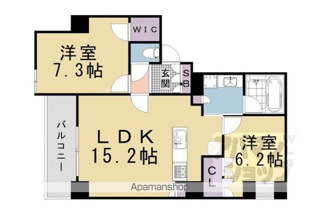 グランリソシエ烏丸御池の間取り写真