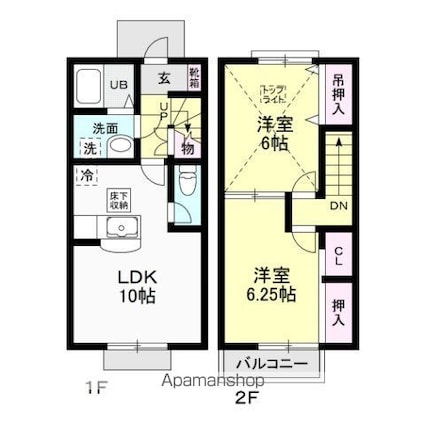 ウェントゥス　テラ[2LDK/57m2]の間取図