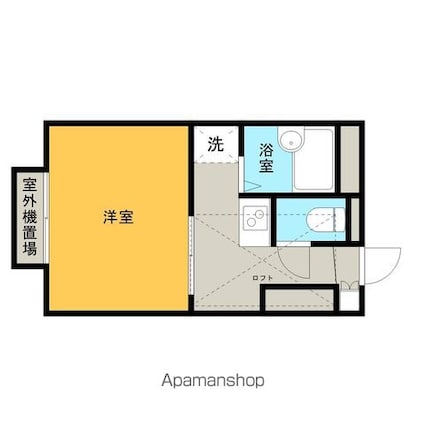 レオパレスＢａｎ[1K/19.87m2]の間取図