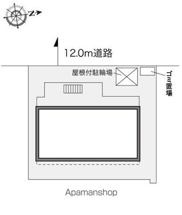 レオパレスＧＳＴ[1K/19.87m2]の配置図