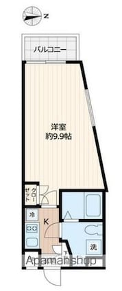 Ｂｅｖｅｒｌｙ　Ｈｏｍｅｓ　下赤塚[1K/27.09m2]の間取図