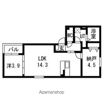 ＣＳ名塚[1SLDK/50.37m2]の間取図