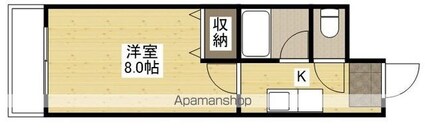 コンフォートＮビル[1K/23.52m2]の間取図