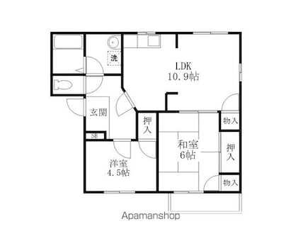 オークハイツ[2LDK/50.81m2]の間取図