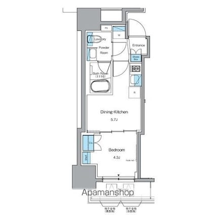 ルフォンプログレ秋葉原ＥＡＳＴ[1DK/25.52m2]の間取図
