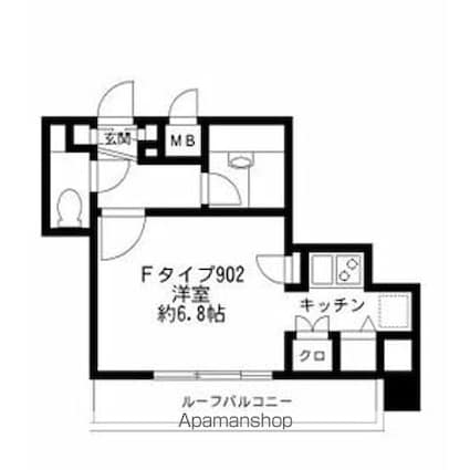 プライムアーバン番町[1R/23.91m2]の間取図