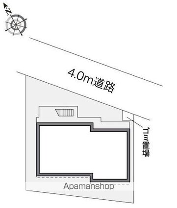 レオパレスオータニ[1K/19.87m2]の配置図