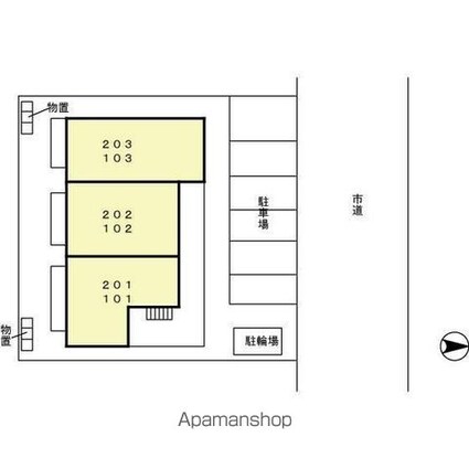 プロシード下条[1LDK/45m2]の配置図