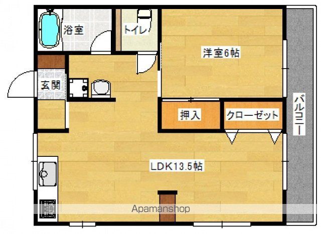 尾尻アパートの間取り写真