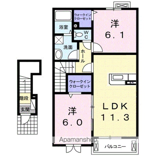 ファインステート[2LDK/57.63m2]の間取図