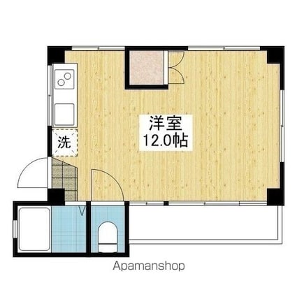 レイス柳井町[1R/24.2m2]の間取図
