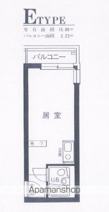 スカイコート池上[1R/15.88m2]の間取図