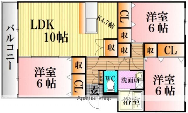大和ガーデンコート2号棟の間取り写真