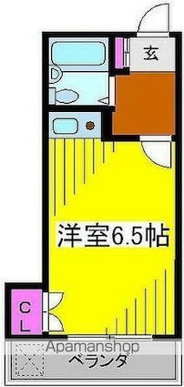 エンゼルハイツ[1R/20m2]の間取図