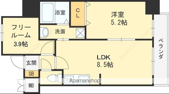 SーFORT福島LA LUNAの間取り写真