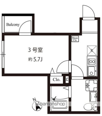 モダンアパートメント上板橋の間取り写真
