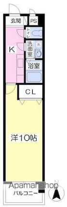 アービア永木[1K/31.69m2]の間取図