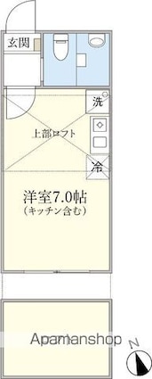 東京都中野区江原町１丁目[1R/15.25m2]の間取図