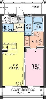 Ｎｕｏｖｅ　ｃｏｎｎｅｓｓｉｏｎｉ[1LDK/41m2]の間取図