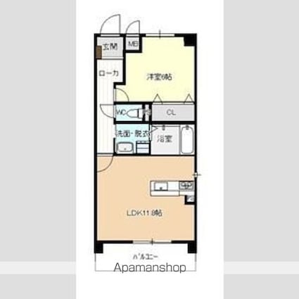ホームクラルス[1LDK/44.95m2]の間取図