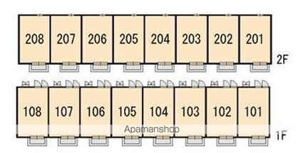 レオパレスアントラー[1K/26.08m2]の配置図