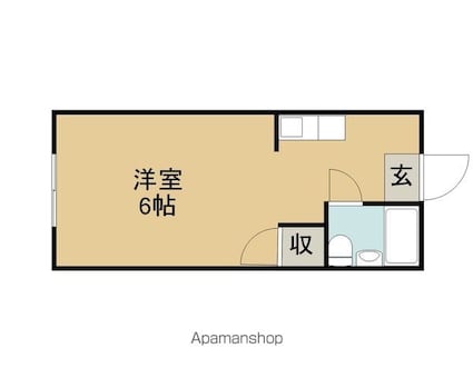 長野県長野市大字西長野[1K/19.83m2]の間取図
