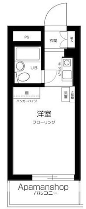 ハイシティ三軒茶屋第１[1K/14.52m2]の間取図