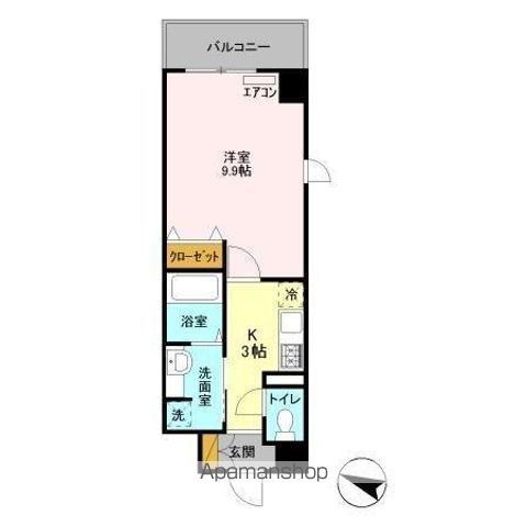 千葉市中央区末広のマンションの間取り