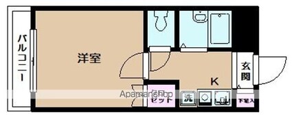 Ａｉｆｏｒｔ．立川[1K/17.51m2]の間取図