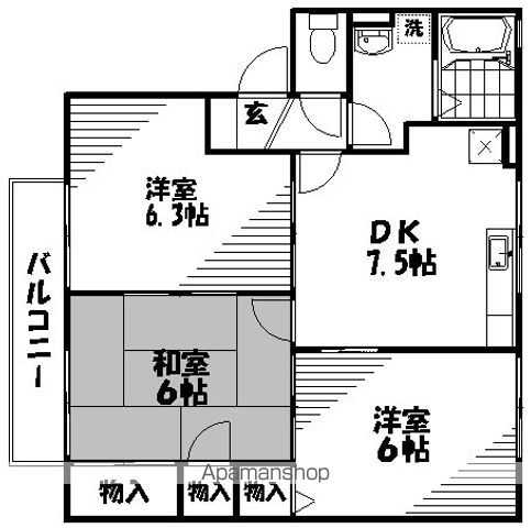 セジュールカメリア A棟の間取り写真