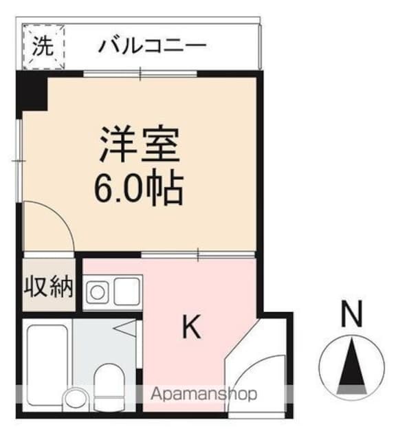 ＤＥＡＲマンション[1K/18.41m2]の間取図