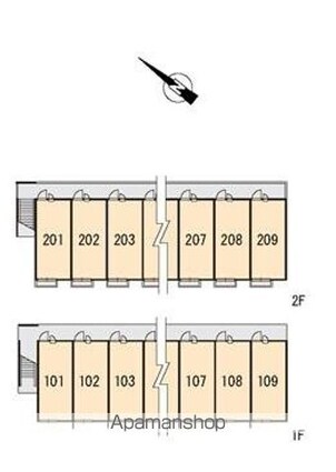 レオパレスアセイタール[1K/23.18m2]の配置図