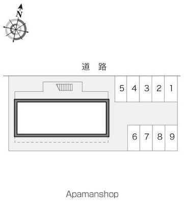 レオパレス三村Ⅱ[1K/23.18m2]の配置図