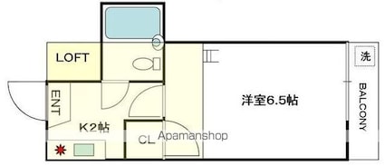 東京都杉並区阿佐谷北５丁目[1K/18.2m2]の間取図