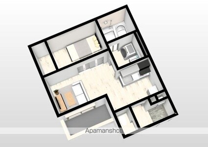 岡山県岡山市北区庭瀬[1LDK/30.77m2]の内装1